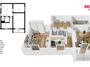 Pronájem bytu 3+1, Hradec Králové - Slezské Předměstí, Bratří Štefanů, 68 m2