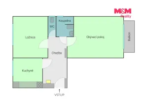 Prodej bytu 2+1, Koryčany, Zámecká, 64 m2
