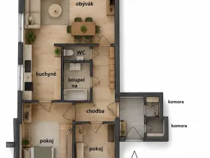 Prodej bytu 3+1, Praha - Motol, Hennerova, 80 m2