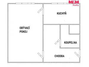 Pronájem bytu 1+kk, Liberec - Liberec XII-Staré Pavlovice, Letná, 38 m2