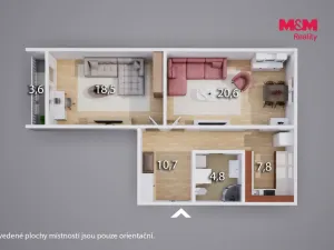 Prodej bytu 2+1, Teplice, Fráni Šrámka, 62 m2