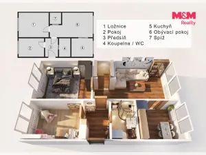 Prodej bytu 3+1, Kladno - Kročehlavy, Litevská, 56 m2