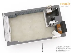 Prodej bytu 1+kk, Praha - Vokovice, Evropská, 24 m2
