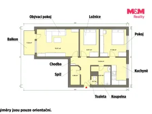Prodej bytu 3+1, Bor, Přimdská, 61 m2