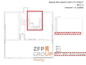 Prodej bytu 3+kk, Praha - Holešovice, Jateční, 61 m2