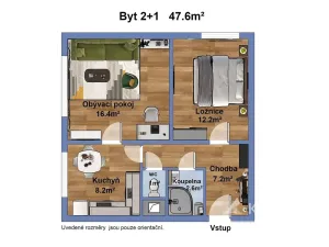 Prodej bytu 2+1, Praha - Hlubočepy, Krškova, 49 m2