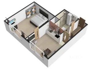 Pronájem bytu 2+kk, Ústí nad Labem, Šumavská, 37 m2