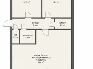 Prodej bytu 3+kk, Praha - Černý Most, Bouřilova, 72 m2