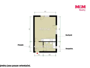 Pronájem bytu 1+kk, Plzeň - Skvrňany, Na Průhonu, 40 m2