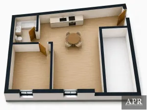 Pronájem bytu 2+kk, Uherský Brod, Kaunicova, 41 m2