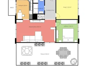 Prodej bytu 3+1, Tábor, Družstevní, 74 m2