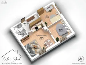 Prodej bytu 3+kk, Praha - Stodůlky, Jaroslava Foglara, 62 m2