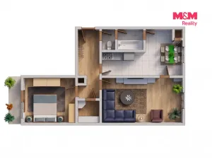 Prodej bytu 2+1, Tišnov, Králova, 52 m2
