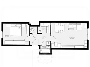 Pronájem bytu 2+1, Praha - Žižkov, Pospíšilova, 52 m2