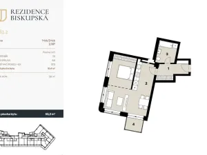 Prodej bytu 2+kk, Ostrava - Moravská Ostrava, Biskupská, 51 m2