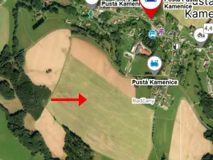 Prodej podílu pole, Pustá Kamenice, 9867 m2