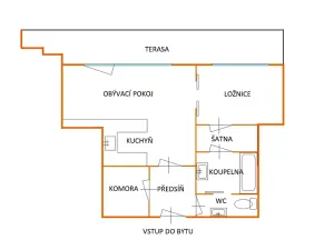 Pronájem bytu 2+kk, Brno, U Červeného mlýna, 53 m2