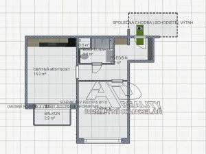 Pronájem bytu 2+kk, Český Krumlov, 41 m2