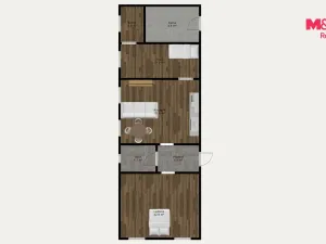 Prodej rodinného domu, Bačkovice, 78 m2