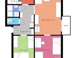 Prodej bytu 3+1, Netolice, Tržní, 64 m2