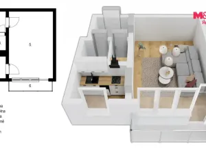 Prodej bytu 1+1, Náchod, Čechova, 32 m2