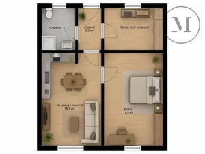 Prodej apartmánu, Třeboň, 54 m2