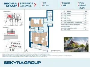 Prodej bytu 2+kk, Praha - Čakovice, Schoellerova, 58 m2