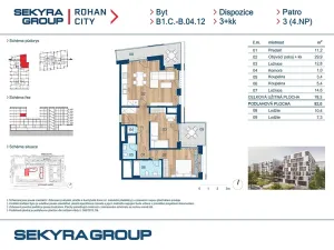 Prodej bytu 3+kk, Praha - Karlín, Sokolova, 51 m2