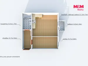 Pronájem bytu 2+kk, Plzeň, Kollárova, 58 m2