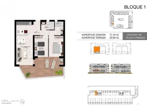 Prodej bytu 3+kk, Torrevieja, Alicante, Španělsko, 77 m2