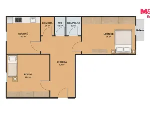 Prodej bytu 2+1, Karviná - Nové Město, Havířská, 54 m2