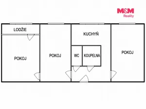 Prodej bytu 3+1, Orlová - Lutyně, Topolová, 69 m2