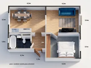 Prodej bytu 2+1, Ostrava - Zábřeh, Čujkovova, 48 m2