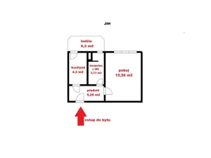 Prodej bytu 1+1, Tábor, 30 m2