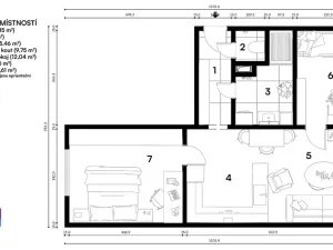 Pronájem bytu 3+kk, Brno, Jasanová, 55 m2