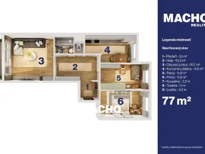 Prodej bytu 3+1, Praha - Modřany, Pirinská, 73 m2