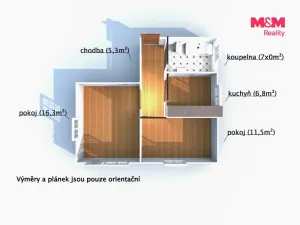 Prodej bytu 2+1, Karlovy Vary - Bohatice, Na Výšině, 45 m2