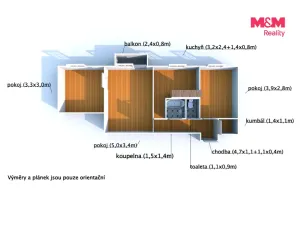 Prodej bytu 3+1, Nýrsko, Sídliště I, 56 m2