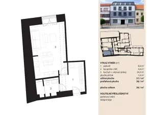 Prodej bytu 1+kk, Bystřice nad Pernštejnem, Masarykovo náměstí, 38 m2