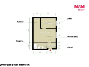 Pronájem bytu 2+kk, Tlučná, Tlučenská kolonie, 41 m2
