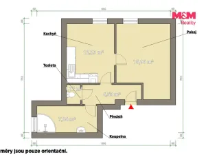 Pronájem bytu 2+kk, Chrást, tř. Čs. odboje, 45 m2