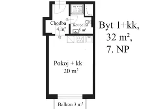 Pronájem bytu 1+kk, Olomouc, Edmunda Husserla, 30 m2