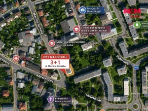 Prodej bytu 3+1, Krnov - Pod Bezručovým vrchem, Maxima Gorkého, 67 m2