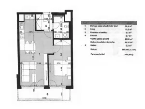 Pronájem bytu 2+kk, Praha - Vysočany, Gerstelova, 48 m2