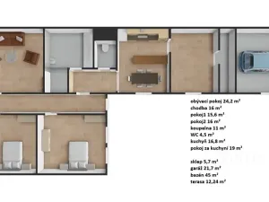 Prodej rodinného domu, Mělník, Kokořínská, 250 m2