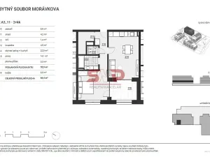 Prodej bytu 2+kk, Vyškov, Morávkova, 55 m2