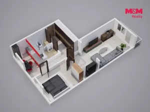 Prodej bytu 2+1, Štětí, Školní, 53 m2