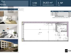 Prodej bytu 1+kk, Brno, Páteřní, 35 m2