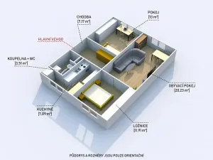 Prodej bytu 3+1, Tachov, Bělojarská, 63 m2