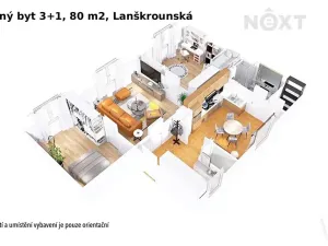 Prodej bytu 3+1, Moravská Třebová, Lanškrounská, 80 m2
